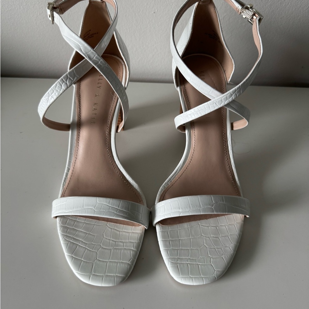 Kelly & Katie Elegant White Strappy Sandals